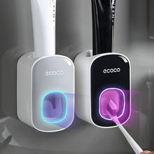 Автоматический Дозатор зубной пасты, настенный держатель для зубной пасты, набор аксессуаров для ванной комнаты, держатель для зубной щетки 2024 - купить недорого