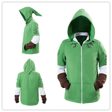 Link Hoodie Zipper Coat Jacket Hooded Sweater Cosplay Costume 2024 - buy cheap