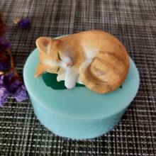 PRZY силиконовые 3D милый кот ручной работы Мыло Свеча для украшения торта силиконовые формы ручной работы кошка плесень 2024 - купить недорого