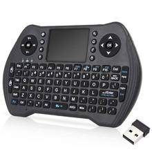 Miniteclado inalámbrico i8, periférico multilenguaje de 2,4 gHZ, Air Mouse, con Control remoto táctil, para PC, Android, decodificador de TV 2024 - compra barato