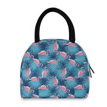 New Portable Insulated Oxford Cloth lunch Bag Food Picnic Lunch Bag for Women kids Flamingo Lunch Box Bag Waterproof Storage Bag 2024 - buy cheap