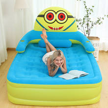 Best Air Mattress for Kids Outdoor Toys Inflatable Elevated Airbed with Flocked Top Children Cartoon Folding Sleeping Bed 2024 - buy cheap