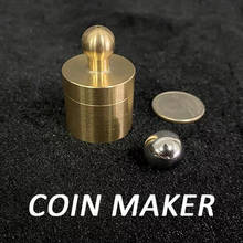 Coin Maker (Brass) Magic Tricks Steel Ball to Coins Appearing Magia Magician Professional Stage Magia Illusions Mentalism Props 2024 - купить недорого