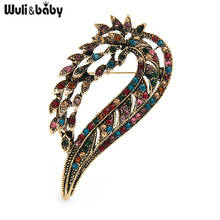 Wuli&baby Vintage Geometric Flower Brooches For Women Men 2-color Rhinestone Flower Party Office Brooch Pins Gifts 2024 - buy cheap