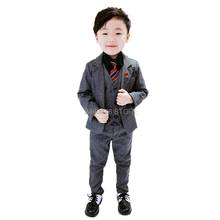 Boys Suit for Weddings Enfant Garcon Mariage Children Jacket vest pants Jogging Garcon Gentleman Kids Single Breasted Costume 2024 - buy cheap