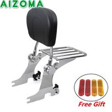 Motorcycle Detachable Backrest Sissy Bar Chrome Rear Luggage Rack For Harley Sportster 883 1200 XL883C XL883R XL1200C XL1200S 2024 - buy cheap