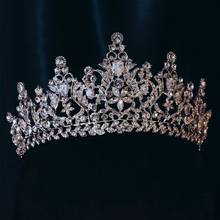 Tiara de casamento popular com zircônia 3a, acessório de cabelo 2024 - compre barato