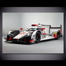 Картина на холсте Le Mans Race Racing Sport Car Audis R18 плакаты и принты шелковая Настенная картина украшение для дома комнаты 2024 - купить недорого