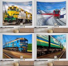 Train tapestry Wall Hanging Polyester Cloth Railway Tapestry Decor Traval Camping Beach Blanket Yoga Mat Sleeping Bedspread Pad 2024 - buy cheap