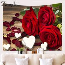 Floral Wall Hanging Tapestry Rectangle Picnic Mat Office Art Decor Tapesrty Sandy Beach Throw Rug Camping Travel Tapestries 2024 - buy cheap