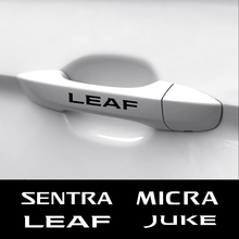 Модные наклейки на дверные ручки для Nissan Qashqai Juke Leaf Micra Sentra Maxima Murano Tiida Pulsar автомобильные аксессуары 2024 - купить недорого