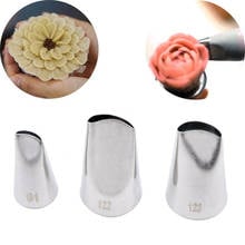 3pcs Kitchen Acessories Pastry Nozzles Rose Icing Piping Tips #122K#123#61K Stainless Steel Nozzles Sets Cake Decorating Tools 2024 - buy cheap