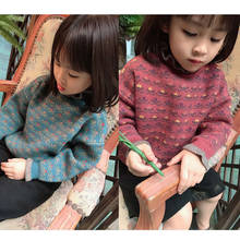 Suéter feminino de 2-11 anos, blusão on-line de celebridade para crianças, flores, veludo grosso, natal 2024 - compre barato
