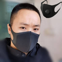 Máscara respirável feminina para adultos, máscara de proteção facial à prova de poeira e vento com válvula de respiro 2024 - compre barato
