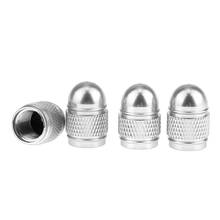 4x Aluminum  Style Rim Valve/Wheel Air Port Cover Stems Cap Silver 2024 - buy cheap