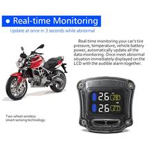 M3-B-sistema de supervisión de presión de neumáticos para motocicleta, dispositivo TPMS inalámbrico, Universal, 2 sensores internos externos 2024 - compra barato