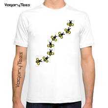 Camiseta divertida con estampado de abejas para hombre, camiseta esencial de moda, ropa de calle de manga corta, Tops informales, camisetas para hombre 2024 - compra barato