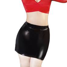 Wetlook Shiny PVC Faux Leather Pencil Skirt Hot Sexy Package Hip Micro Mini Skirts Night Clubwear Faldas Cortas Jupe Falda Gonna 2024 - buy cheap