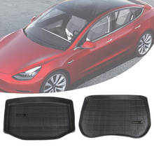 Alfombrilla de almacenamiento para maletero y suelo de coche, accesorio de protección contra todo tipo de clima, alfombrilla de goma resistente, Compatible con Tesla Model 3 2024 - compra barato