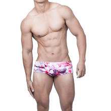 Gay Swimwear Men Printing Bathing Suit Swimming Briefs Low Waist Swimsuit Summer Men's Swim Trunks Quick Drying Beachwear 2021 2024 - buy cheap