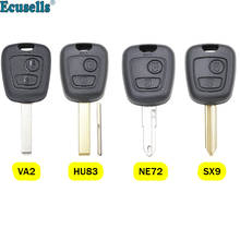 2 Buttons Remote Key Shell Case Fob for Peugeot 106 206 207 306 307 Citroen C2 C3 C4 Xsara Picasso Berlingo VA2/HU83/NE72/SX9 2024 - buy cheap