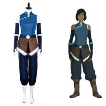In the stock Anime The Legend of Season 4 Korra Cosplay Costume Top Pants Outfits Halloween Carnival autumn Suit women clothing 2024 - buy cheap