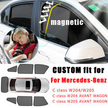 Custom fit Magnetic Window Curtain Visor For Mercedes-Benz C class W204 W205 AVANT WAGON Car Sun Shade Cover Mesh car curtaing 2024 - buy cheap