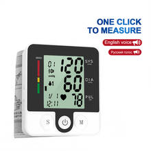 Russian Voice Automatic Digital LCD Health Care Wrist Blood Pressure Monitor Smart Accurate Medical Heartbeat Pulse PR Tonometer 2024 - buy cheap