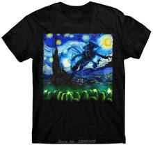 Xenomorph T Shirt Starry Night T Shirt Alien Covenant Aliens Predator Space Fashion Summer Short Sleeve Cotton Tshirt Streetwear 2024 - buy cheap