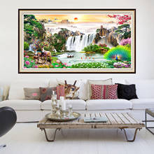 Diamond Painting Landscape Waterfall Full Square Round Drill Embroidery Natural Scenery Mosaic Picture of Rhinestone Home Decor 2024 - buy cheap