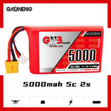 Gaoneng-bateria de controle remoto gnb 2s1p, 5000mah, 7.4v, 5c, lipo, com plugue xt60, para radiomaster tx16s, transmissor, rx, peças para controle remoto 2024 - compre barato