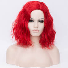 GAKA-Peluca de cabello sintético para mujer, pelo corto de onda Natural, color rojo, fibra de alta temperatura, sin gorro 2024 - compra barato