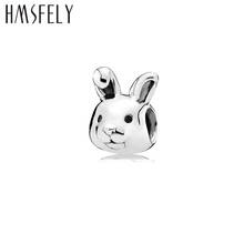 HMSFELY European Big Hole Rabbit Beads For DIY Charm Bracelet Jewelry Making Accessories 316l Stainless Steel Jewellery Bead 2024 - buy cheap