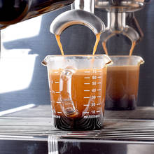 Двойной ртом эспрессо Стекло мерный стаканчик с ручкой стеклянная кружка для кофе Стекло кружка латте Стекло молока чашка изоляцией дома 2024 - купить недорого