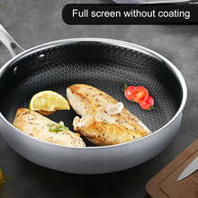 New Household Non-stick Pan Honeycomb 304 Stainless Steel Frying Pan Without Oil Smoke Frying Pan Wok Without Phosphorus 28cm 2024 - buy cheap