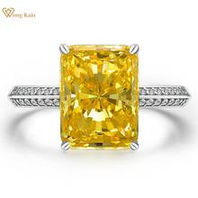 Wong Rain 100% 925 Sterling Silver Citrine Created Moissanite Gemstone Wedding Party Engagement Ring For Women Fine Jewelry Gift 2024 - buy cheap