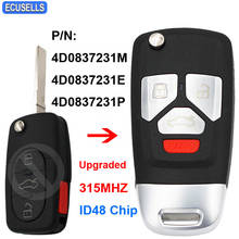 Upgraded Flip Remote Car Key 315Mhz ID48 Chip for Audi TT A4 A6 A8 S4 S6 S8 RS6 4D0837231M 4D0837231E 4D0837231P MYT8Z0837231 2024 - buy cheap