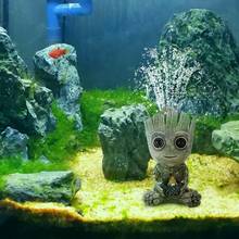 Lovely Resin Mini Tree Man Model Fish Tank Decor  Oxygen Pump Air Bubble Stone Air Pump Drive Fish Tank Toy Aquarium Ornament 2024 - buy cheap