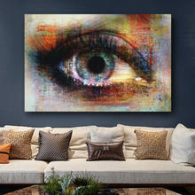 Abstract Colorful Eye Texture Canvas Painting Graffiti Art Posters and Prints Wall Art Decorative Picture for Living Room Decor 2024 - buy cheap