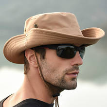 Outdoor Sun Hat Men's Mountaineering Big Brim Breathable Hat Men's Sun Protection UV Fisherman Hat Cap 2024 - buy cheap