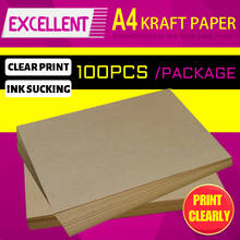 100 folhas/pacote-adesivo de papel kraft a4, papel adesivo promocional, papel para impressora a laser, etiqueta de embalagem 2024 - compre barato