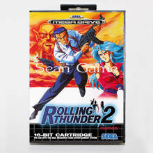 Elevata prestazione 16 Bit MD Game Card for Sega Mega Drive Rolling Thunder 2 Cover With Retail Box 2024 - buy cheap
