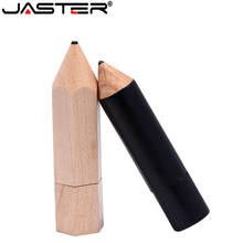 Jaster universal USB2.0 wood hexagonal pen wood round Pen Black W034 w044 USB drive love USB flash drive small gift 16GB 32GB 2024 - buy cheap
