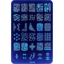 Moldes de esmalte 3d de aço inoxidável, 24 pçs, arte, modelos de manicure, placas para estampagem, estêncil 2024 - compre barato