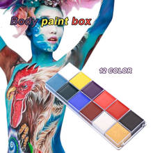 12 Colours Pro Halloween Face Paint Kit Palette Art Painting Set Makeup 2024 - buy cheap