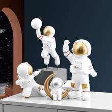 Decoración creativa de astronauta, artesanías de resina, entrada, astronauta, sala de estar, decoración suave, regalos para niños 2024 - compra barato