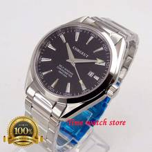 Polished 41mm Corgeut Miyota 8215 5ATM Luxury automatic wrist watch men sapphire glass luminous waterproof black dial date 2024 - buy cheap