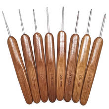 Gancho de crochê com cabo de bambu, 8 fábricas, agulha de tricô, artesanato, suprimentos para ferramenta, 1.0-2.75mm 2024 - compre barato