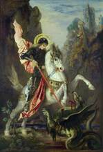 Gustave moreau saint george e o dragão arte impressa pinturas a óleo tela para decoração de parede do lar arte de parede 2024 - compre barato