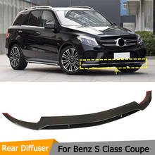 Amortecedor dianteiro do carro spoiler para mercedes-benz gle sport gle43 amg gle300d gle350 gle400 2015-2019 fibra de carbono lábio dianteiro 2024 - compre barato